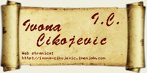 Ivona Čikojević vizit kartica